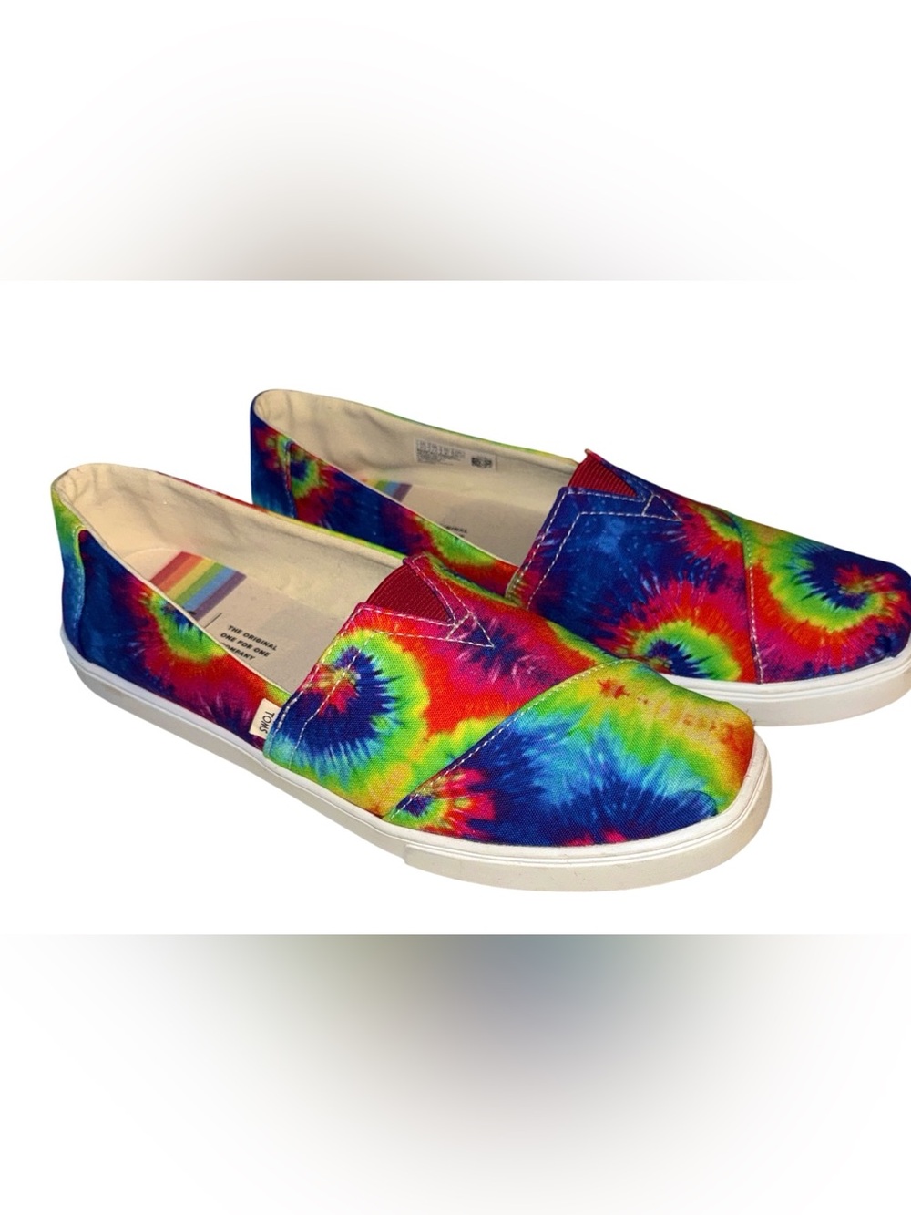 TOMS Pride Alpargata Tie-Dye shoes, Size 9.5